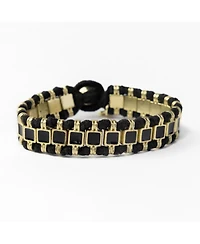Josie enamel bracelet small with loop latch coral