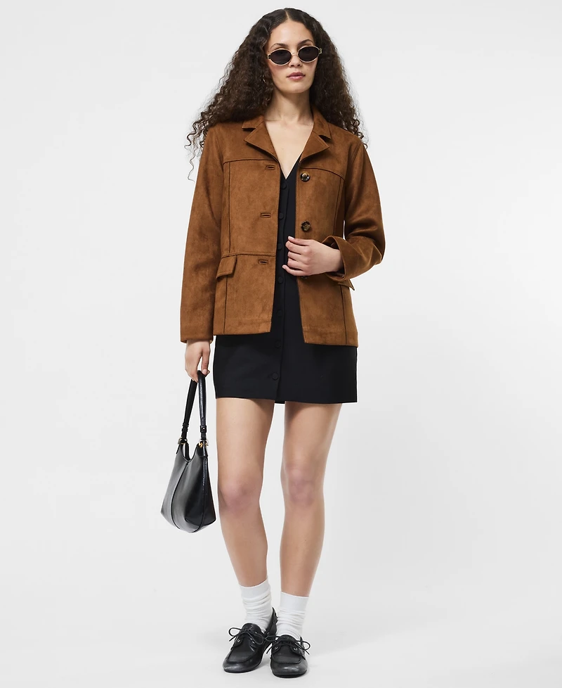 French Connection Women's Collared Long Sleeve Jacket