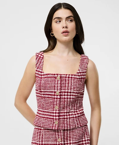 French Connection Women's Sqaure Neck Sleeveless Top