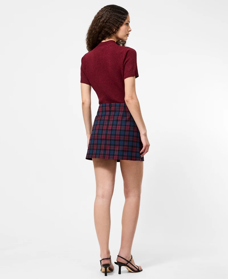 French Connection Women's Plaid A-Line Mini Skirt