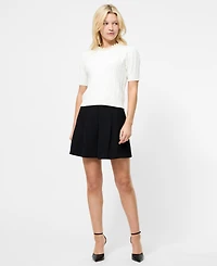 French Connection Women's Embellished Short Sleeve Sweater