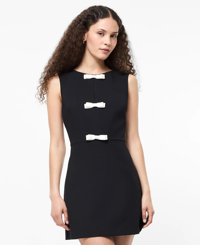 French Connection Women's Bow Detail Mini Dress