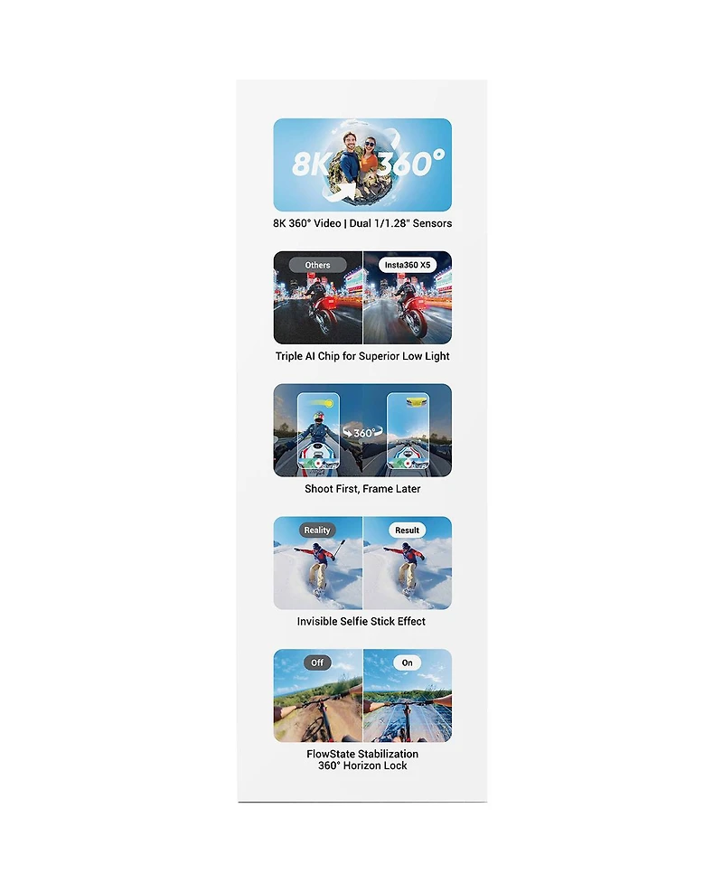 Insta360 X5 8K 360 Action Camera Essentials Bundle