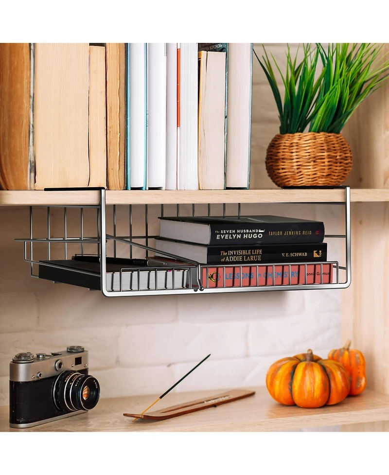 Sorbus 2 Pack Under Cabinet Can Storage Shelf – Pantry Organizer with Divider for Canned Goods