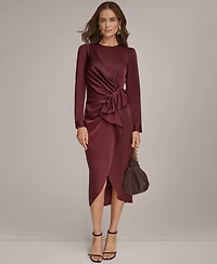 Donna Karan New York Women's Ruched Midi Dress