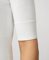 Cable & Gauge Women's Elbow Sleeve Crewneck Sweater