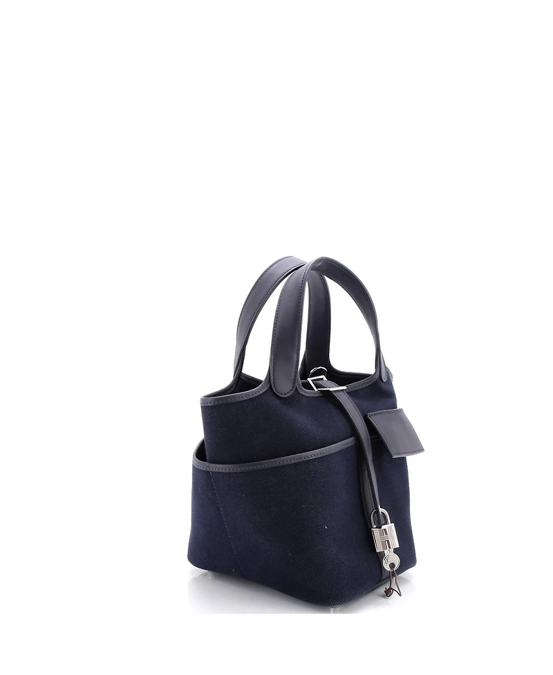 Pre-Owned Hermes Pm Cargo Picotin Lock Bag Canvas and Swift
