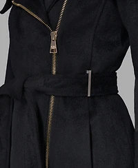 Karl Lagerfeld Paris Women's Asymmetrical Wrap Coat