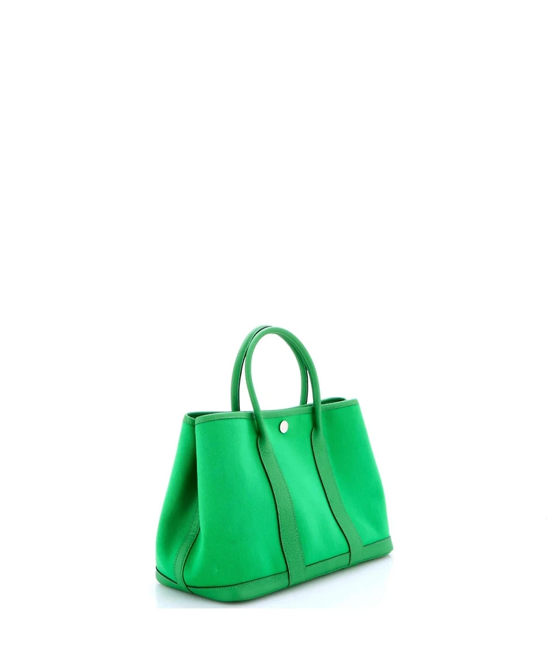 Pre-Owned Hermes 30 Garden Party Tote Toile and Leather