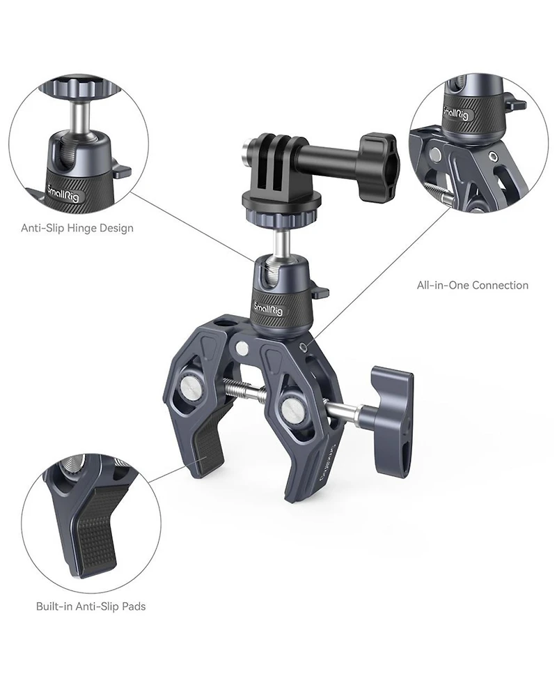 SmallRig Super Clamp with Ball Head Mount for Action Camera