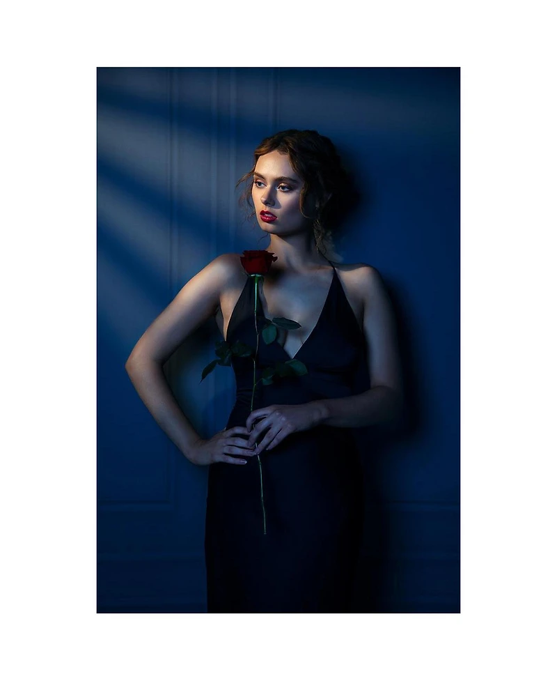 Westcott X-Drop Lightweight Canvas Backdrop, Blue Concrete, 5x7