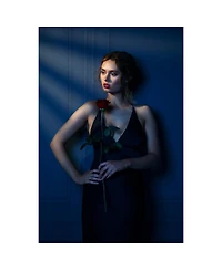 Westcott X-Drop Lightweight Canvas Backdrop, Blue Concrete, 5x7