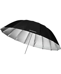 Westcott 7 Feet Silver Parabolic Umbrella Bundle with Umbrella Bracket / Adjutsable Flash Mount, 9.5' Black Lightstand