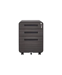 3 Drawer Mobile File Cabinet Under Desk Office Versatile Storage for Legal/Letter/A4 Files, 5 Wheel Design Anti-Tilting
