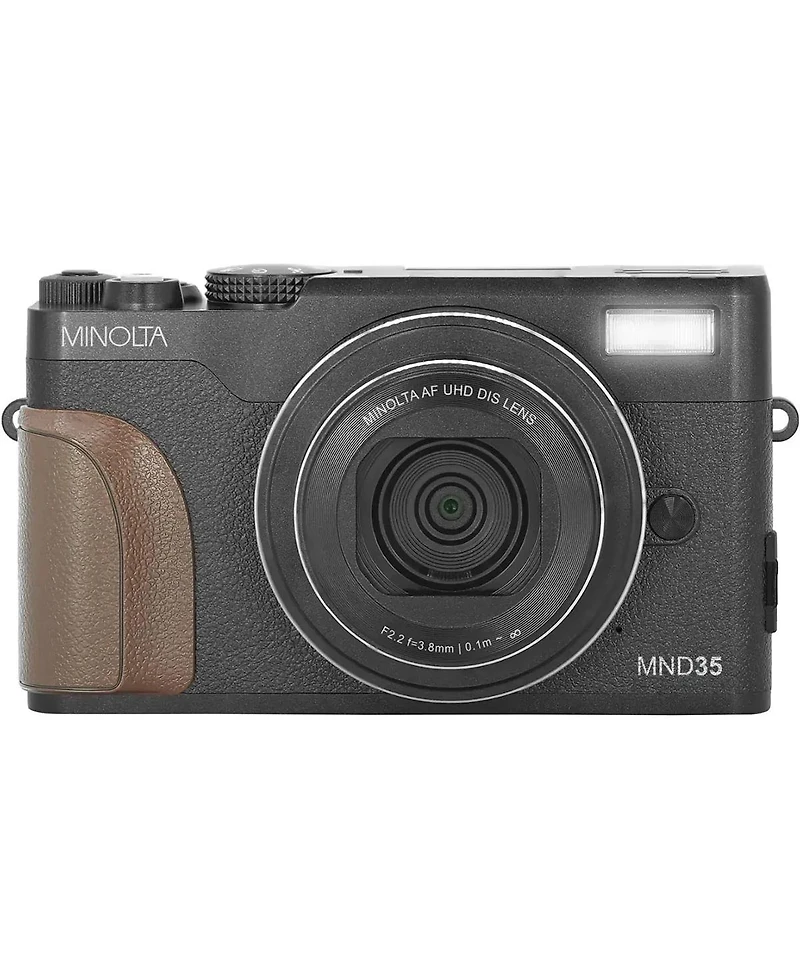 Minolta MND35 64MP 4K Ultra Hd Wi-Fi Digital Camera, Black