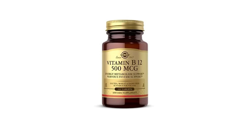 Solgar Vitamin B12, 500 mcg, 100 Tabs