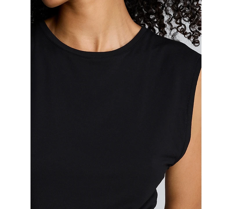 Kenneth Cole Crew Neck Side Ruched Top