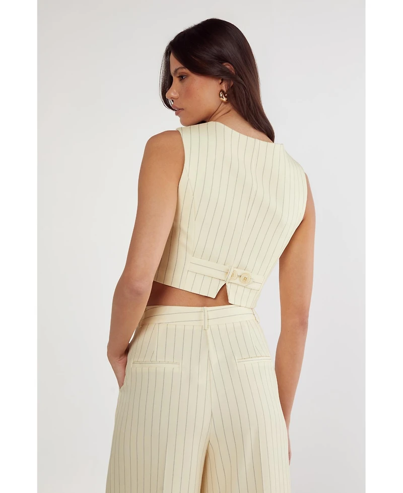 Nasty Gal Women's Pinstripe Tailored Vest