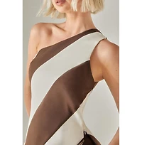 Nasty Gal Women's Stripe Tailored One Shoulder Top