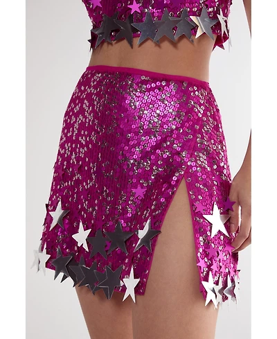 Nasty Gal Limited Embellished Star Trim Mini Skirt