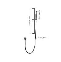 Rainsken Handheld Shower with 28-Inch Slide Bar and 59-Inch Hose