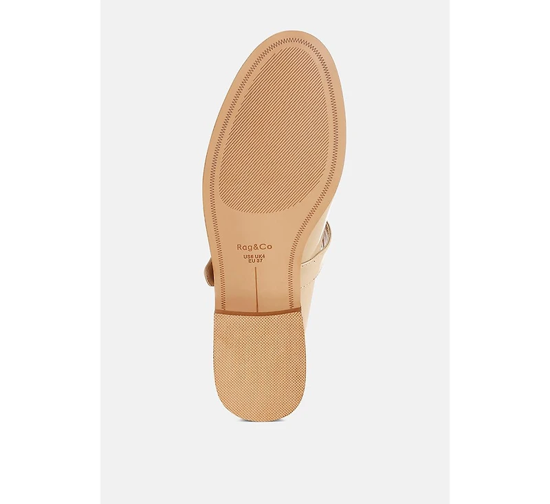 Swenson Patent Pleather Mary Jane Loafers Women