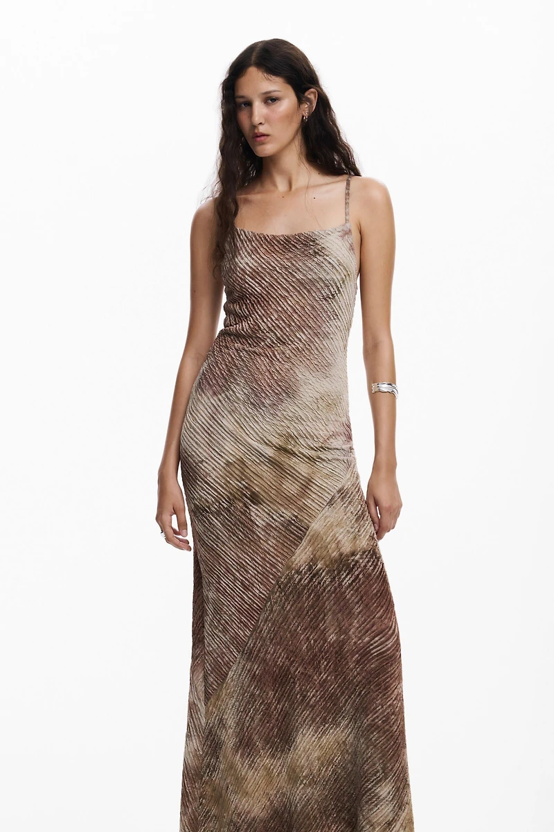 Desigual Women's Long gradient strap dress