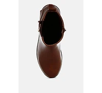 Antorin Chunky Buckle Detail Ankle Boots Women