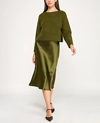 Invitee Juniors' 2-Piece Long Sleeve Midi Sweater and Dress Set