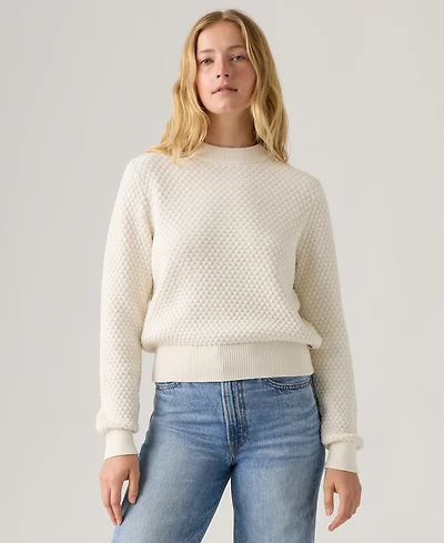 Levi's Women's Snowflake Crewneck Long Sleeve Sweater