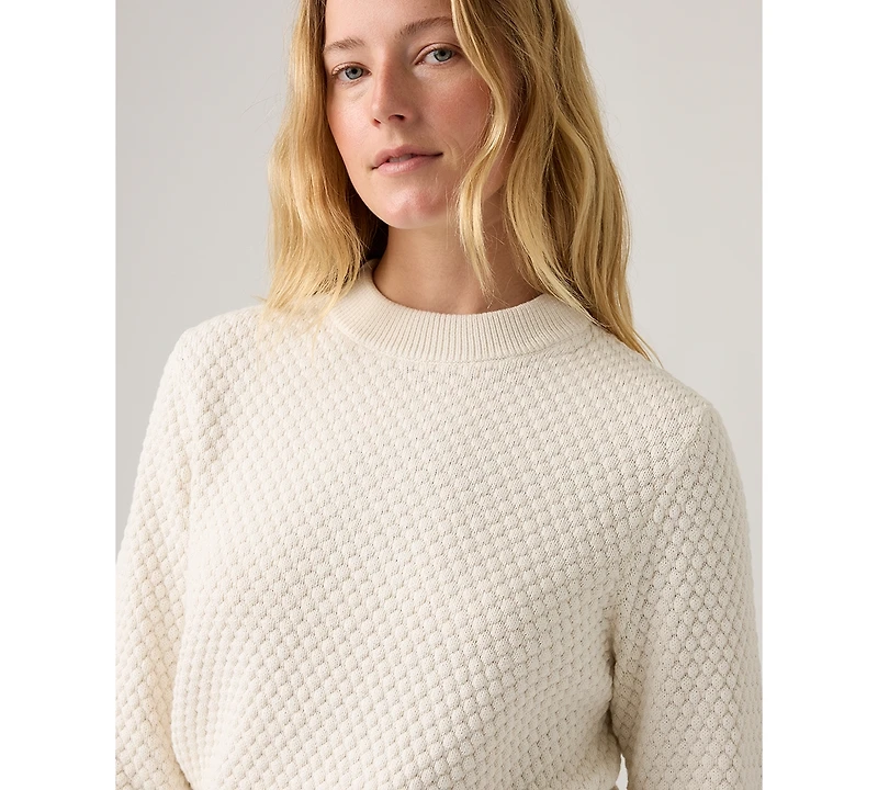 Levi's Women's Snowflake Crewneck Long Sleeve Sweater