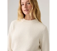 Levi's Women's Snowflake Crewneck Long Sleeve Sweater