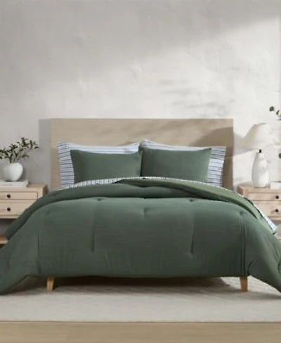 Nautica Herringbone Jacquard Chenille Solid Duvet Cover Set