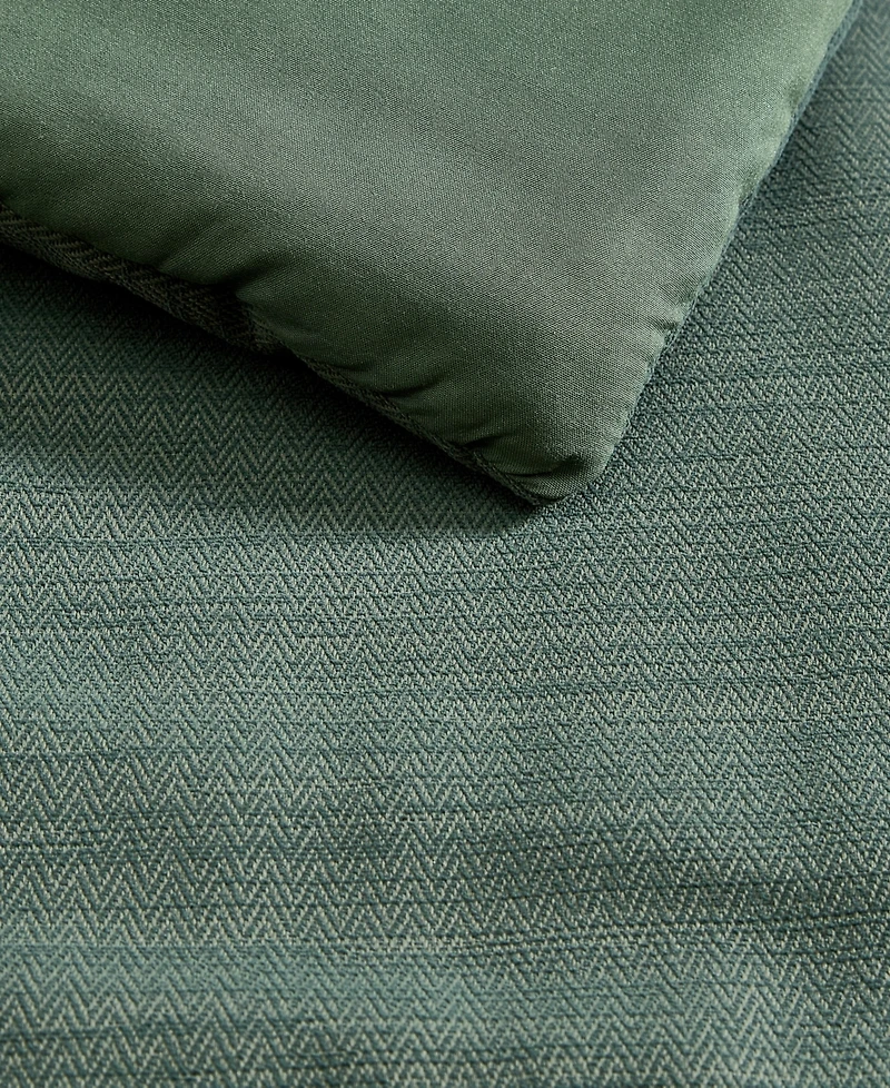 Nautica Herringbone Jacquard Chenille Solid -Pc. Comforter Set