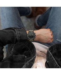 Vincero Graphite The Altitude Pilot Watch with Dual Time Zone & Nylon Strap