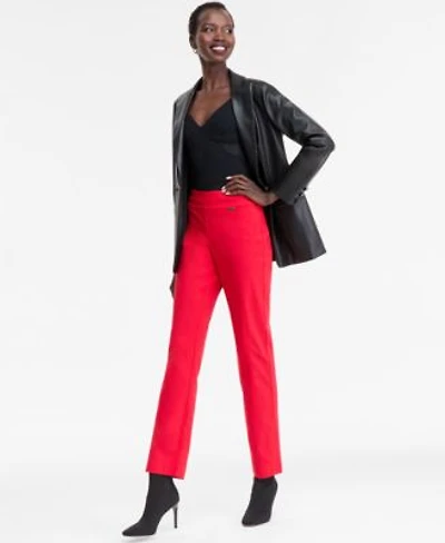 I.N.C. International Concepts Womens Tummy Control Pull On Straight Leg Pants 0 28w Created For Macys