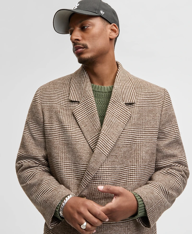 Mode of One Men's Relaxed-Fit Double-Breasted Top Coat, Macy's Exclusive