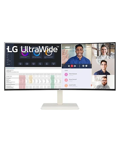 Lg 38WR85QC 37.5" 21:9 Ultrawide Qhd+ 144Hz Curved Usb-c Ips Lcd Hdr Monitor, White
