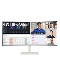 Lg 38WR85QC 37.5" 21:9 Ultrawide Qhd+ 144Hz Curved Usb-c Ips Lcd Hdr Monitor, White