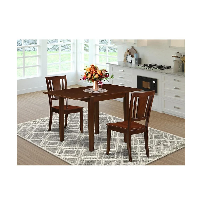 East West Furniture Dining Room Set Mahogany