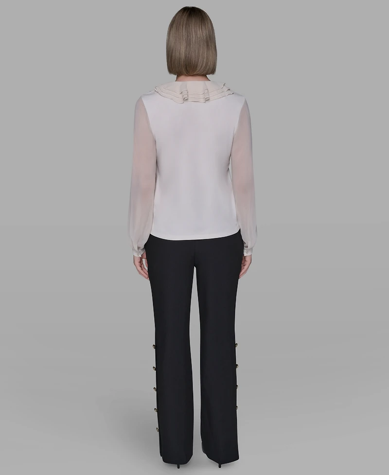 Karl Lagerfeld Paris Women's Long Sleeve Top