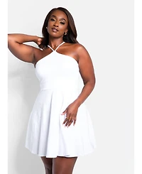 Rebdolls Plus Halter Mini Skater Dress