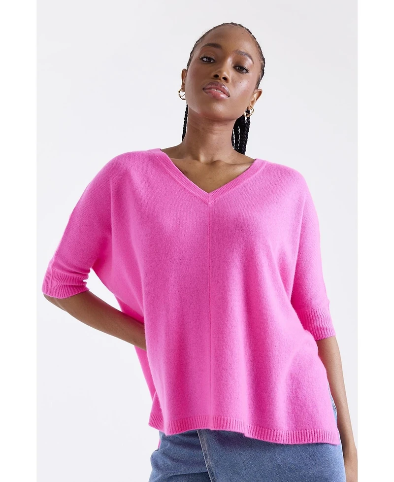 1982 Women's Venetia Vee V-Neck Cashmere Sweater