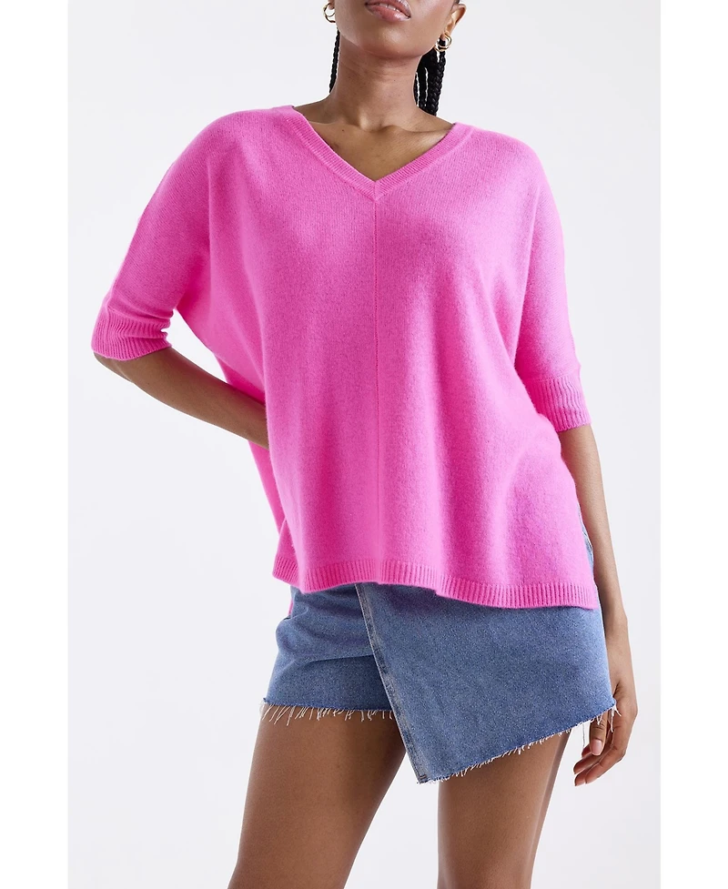 1982 Women's Venetia Vee V-Neck Cashmere Sweater