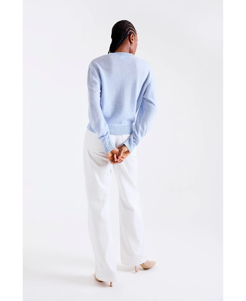 1982 Women's Indigo Vee V-Neck Cashmere Sweater
