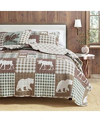 Linery & Co. Rustic Woodland Reversible Microfiber Quilt Set with Shams