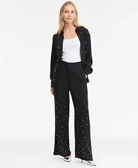 I.N.C. International Concepts Womens High Rise Embellished Pants 0p 18 Macys Exclusive