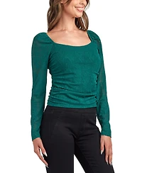 Bcx Juniors' Lace Puff Sleeve Top