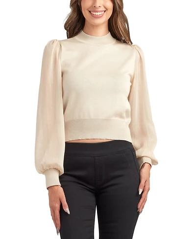 Bcx Juniors' Mock Neck Long Sleeve Sweater