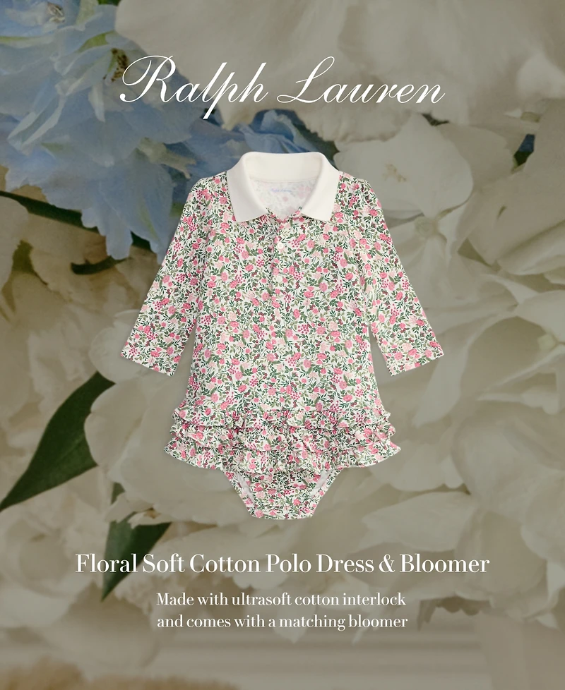 Polo Ralph Lauren Baby Girls Ruffled Floral Dress